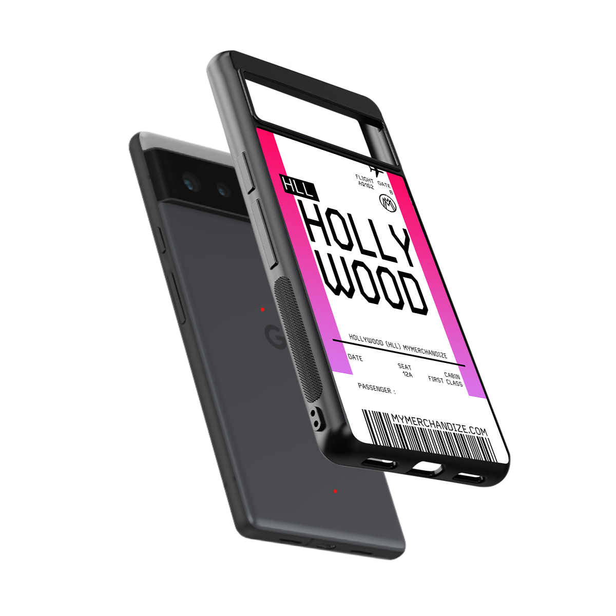 hollywood boarding pass ticket back phone cover | glass case for google pixel 6