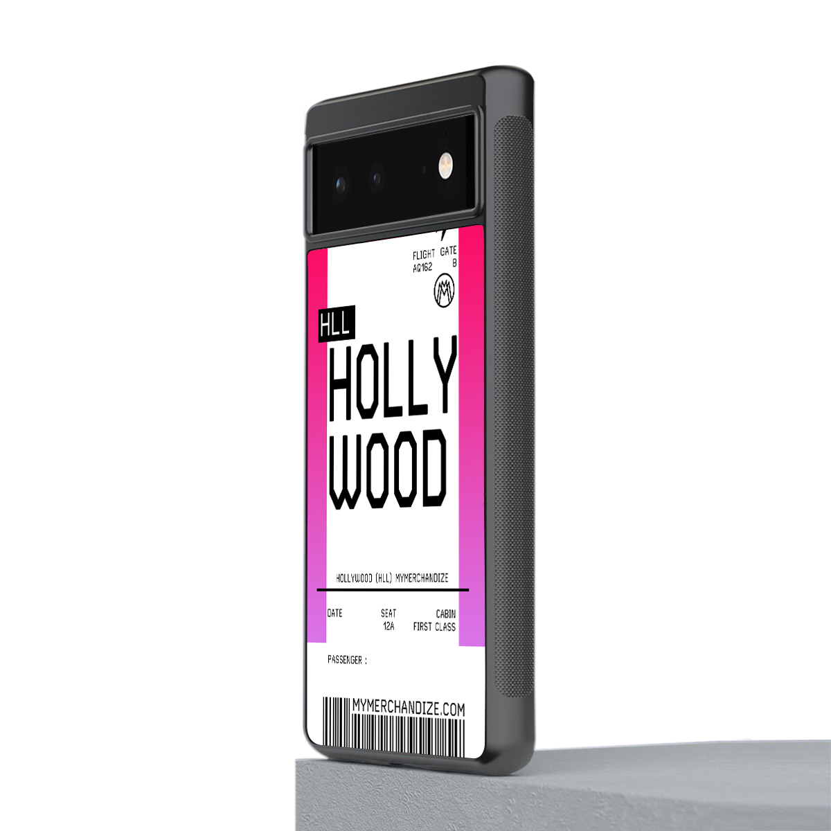 hollywood boarding pass ticket back phone cover | glass case for google pixel 6
