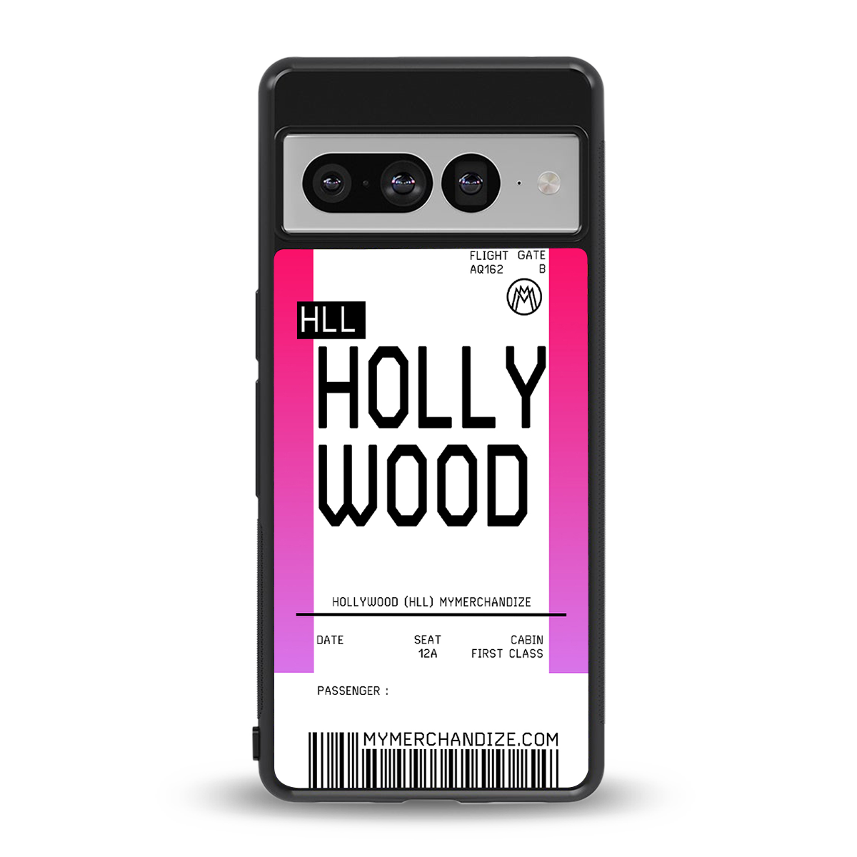 hollywood boarding pass ticket back phone cover | glass case for google pixel 7 pro