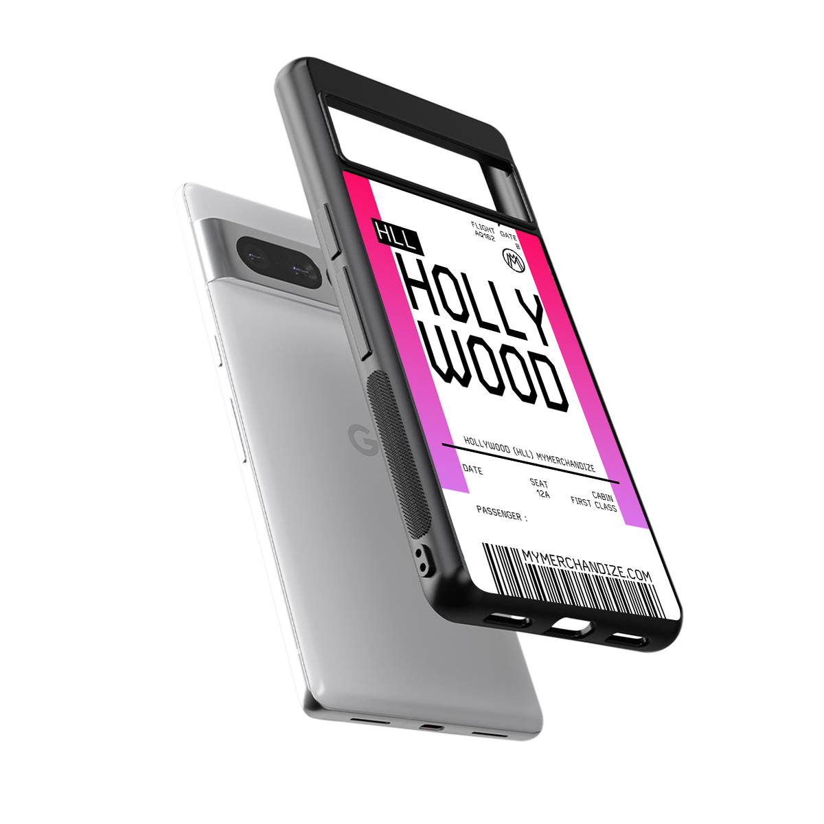 hollywood boarding pass ticket back phone cover | glass case for google pixel 7 pro