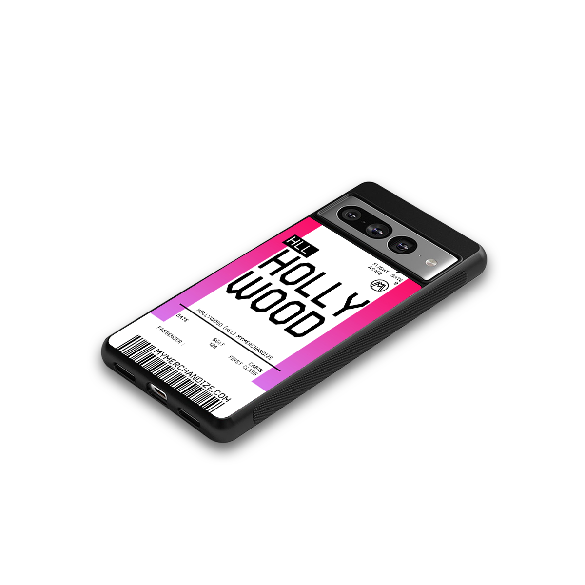 hollywood boarding pass ticket back phone cover | glass case for google pixel 7 pro