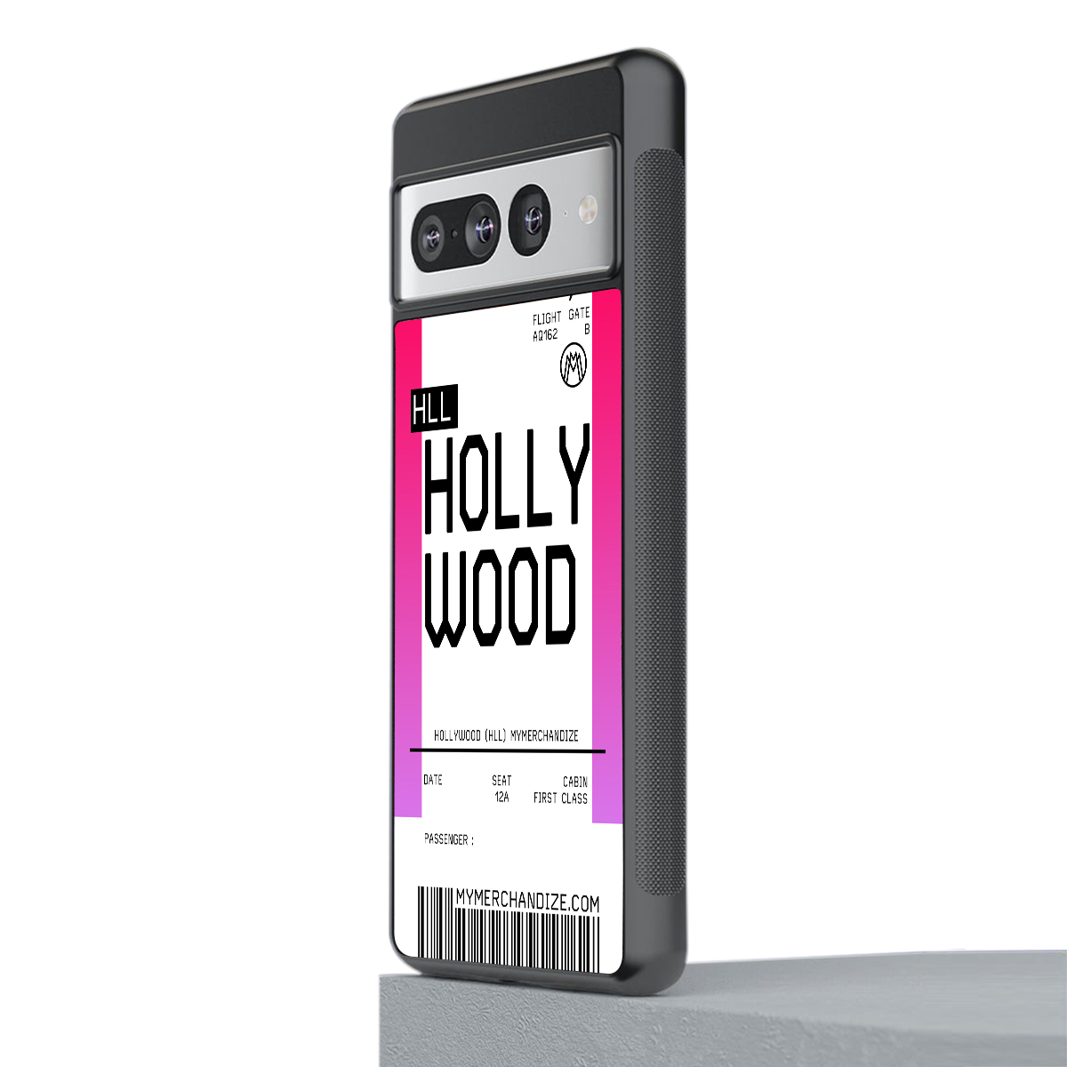 hollywood boarding pass ticket back phone cover | glass case for google pixel 7 pro