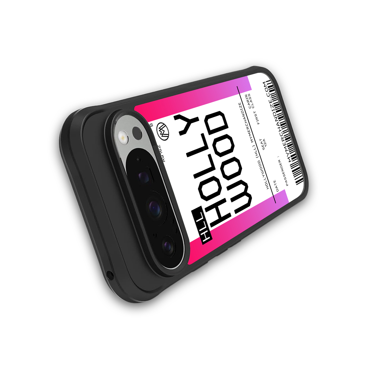 hollywood boarding pass ticket back phone cover | glass case for google pixel 9 pro