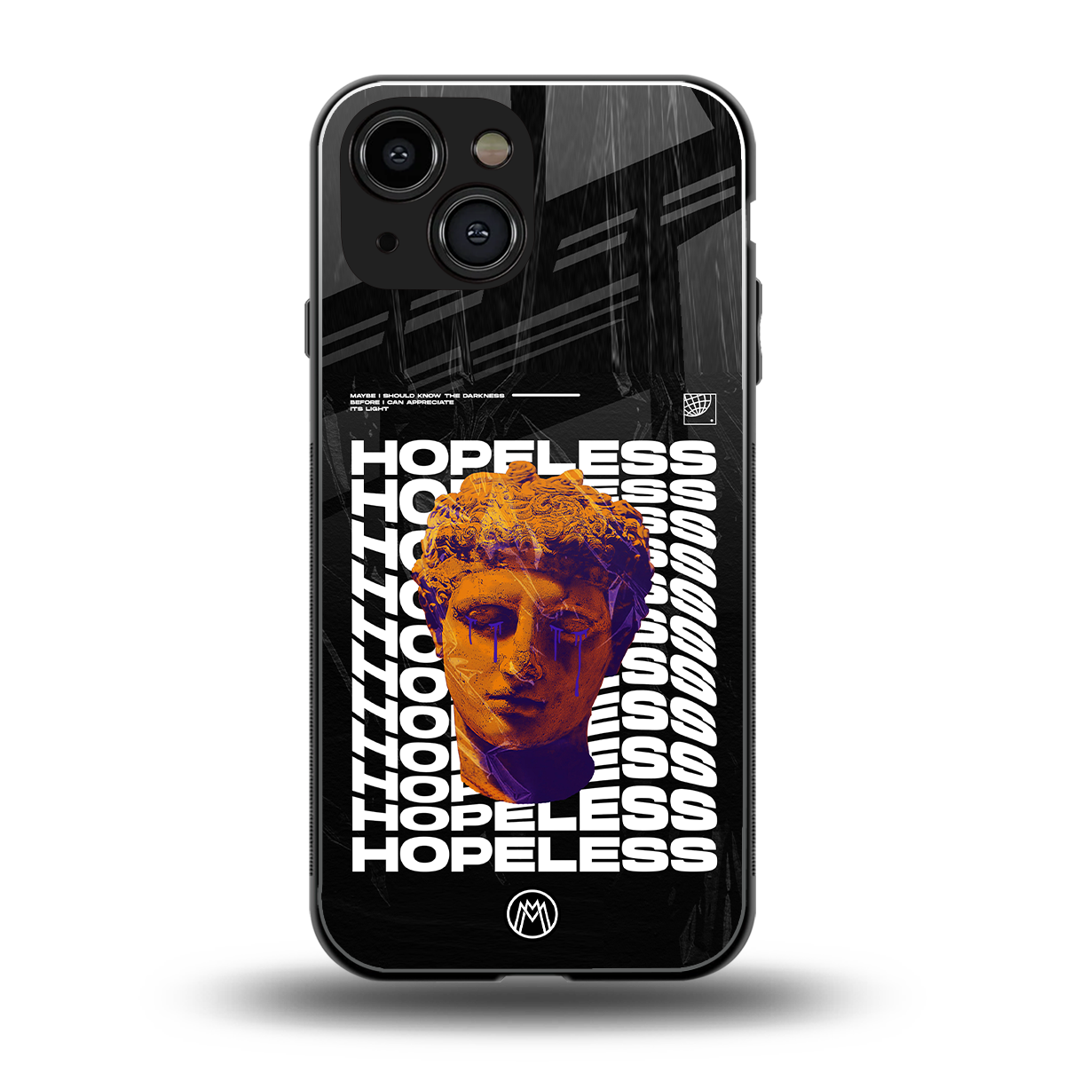 hopeless greek back phone cover | glass case for iphone 13 mini
