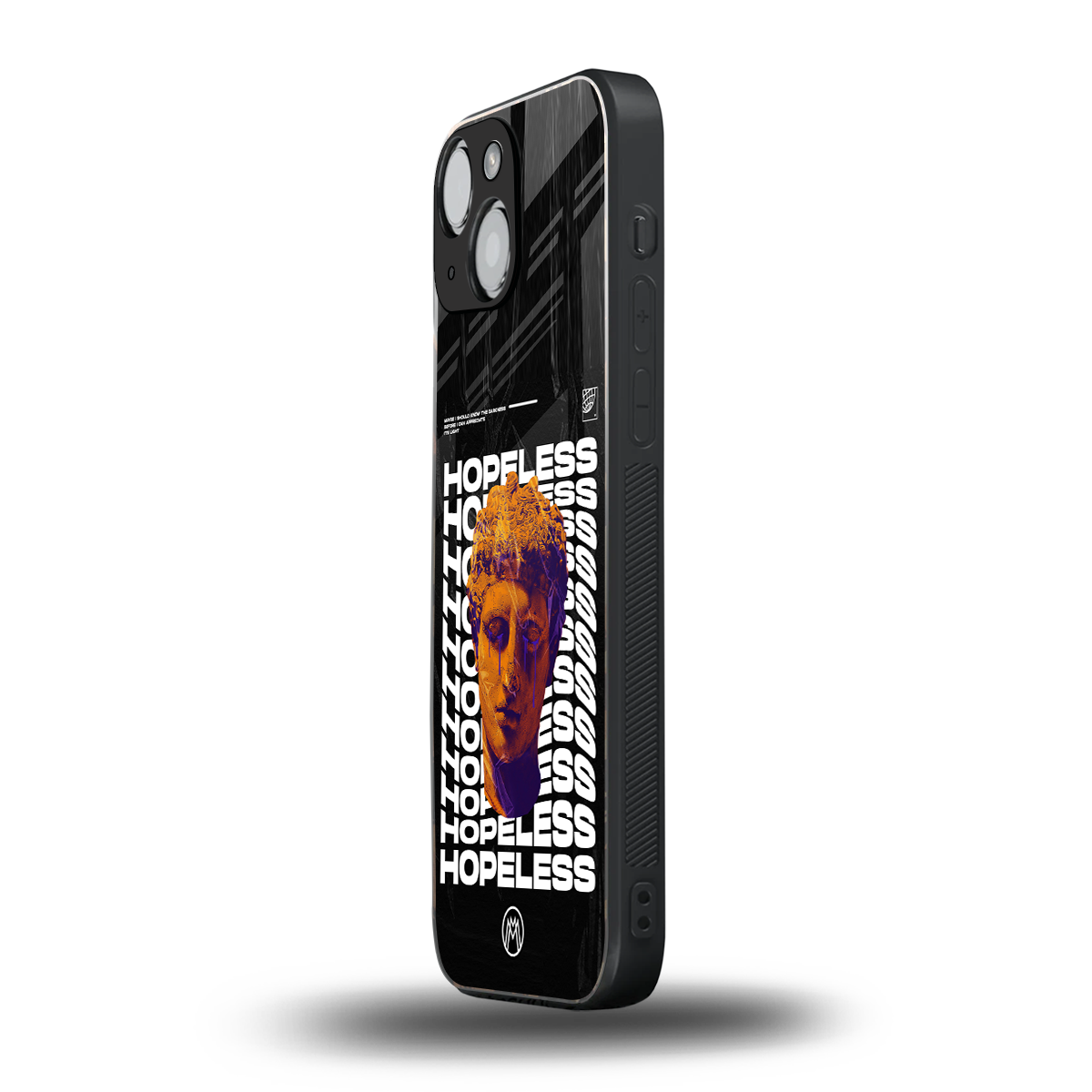 hopeless greek back phone cover | glass case for iphone 13 mini