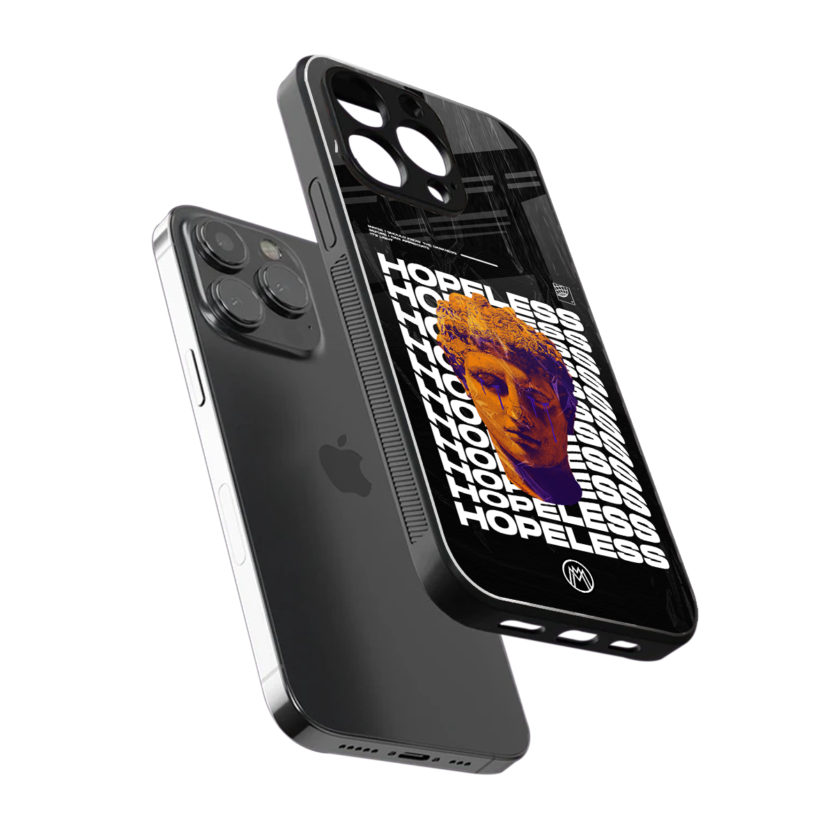 hopeless greek back phone cover | glass case for iphone 16 pro max