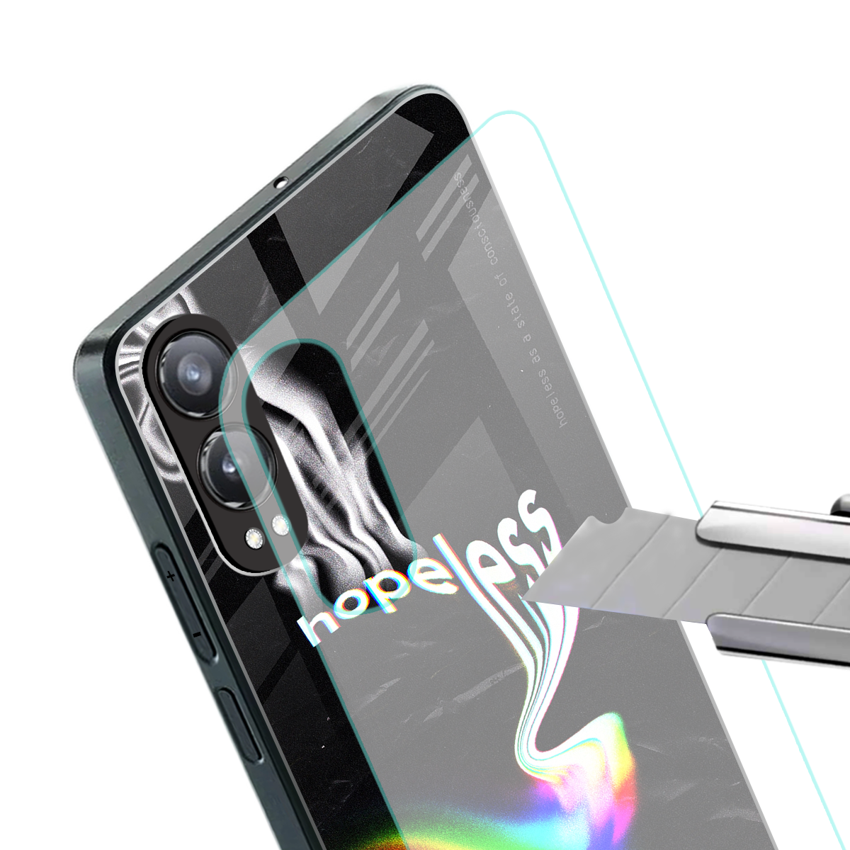 hopeless back phone cover | glass case for oneplus nord ce 4 lite