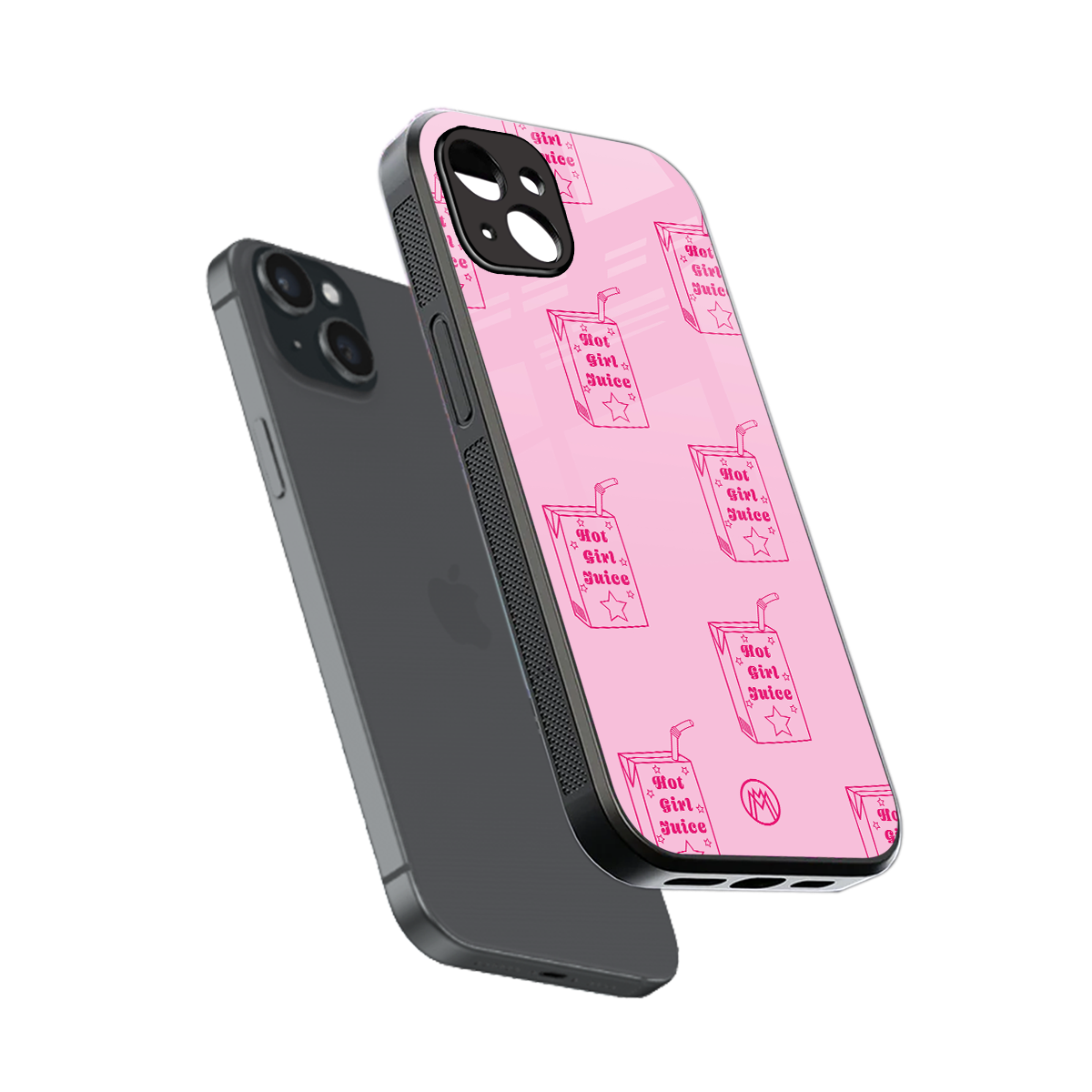 hot girl juice back phone cover | glass case for iphone 15 plus