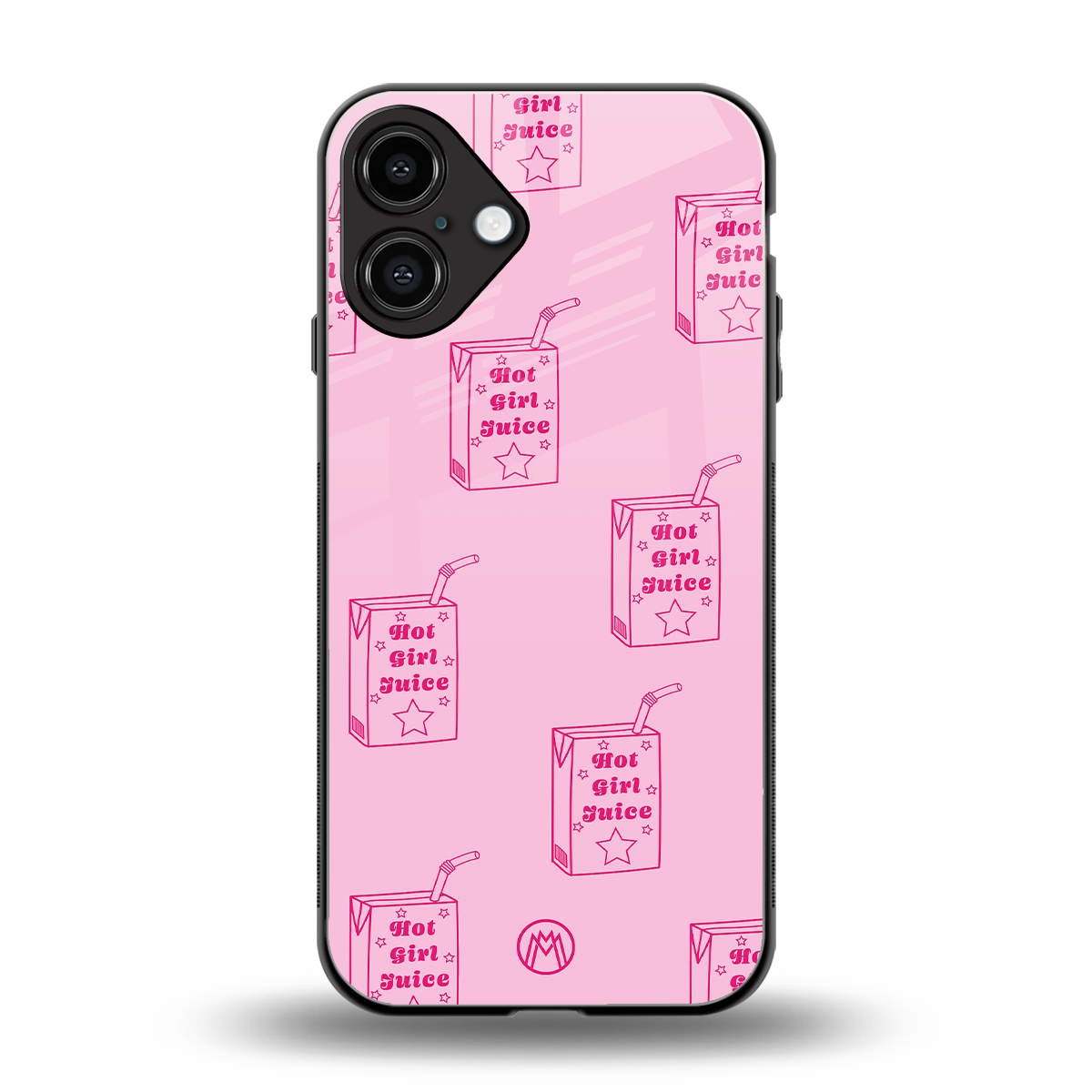 hot girl juice back phone cover | glass case for iphone 16 plus