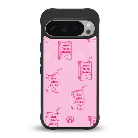 hot girl juice back phone cover | glass case for google pixel 9 pro