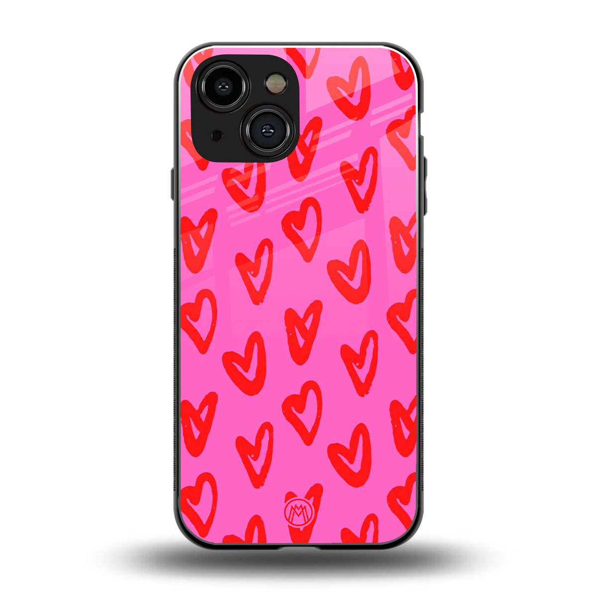 hot pink soul back phone cover | glass case for iphone 13 mini
