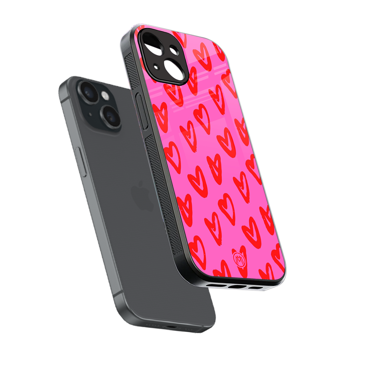 hot pink soul back phone cover | glass case for iphone 13 mini