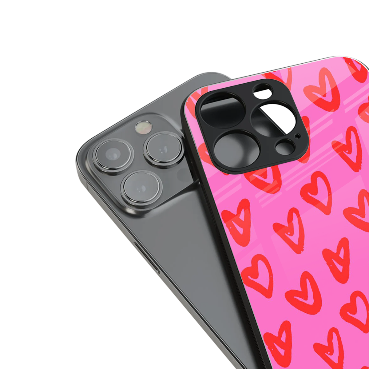 hot pink soul back phone cover | glass case for iphone 13 pro max