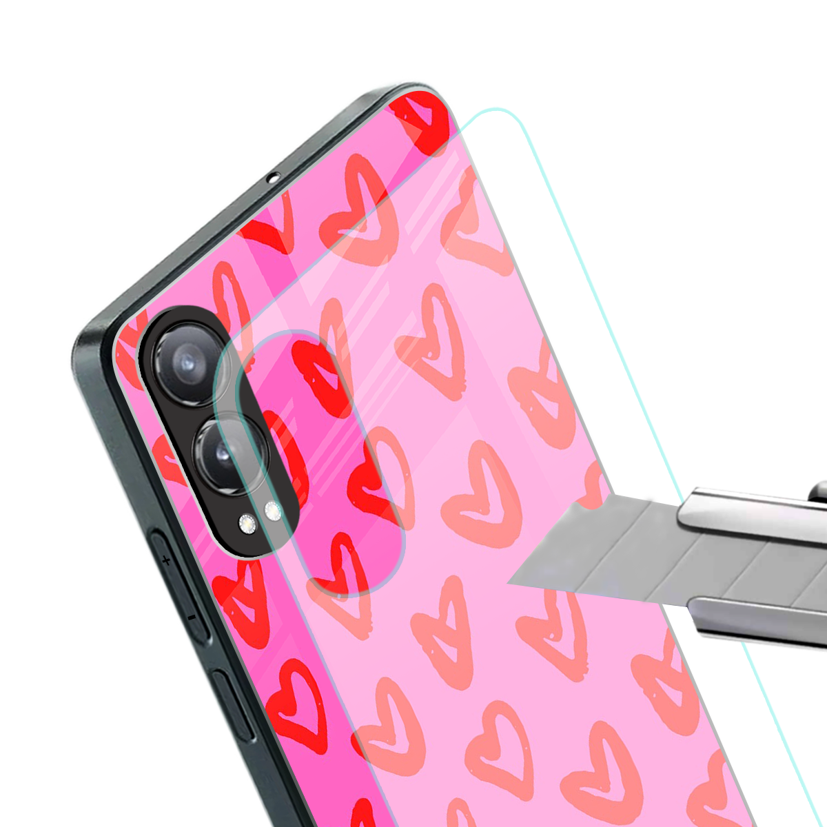 hot pink soul back phone cover | glass case for oneplus nord ce 4 lite