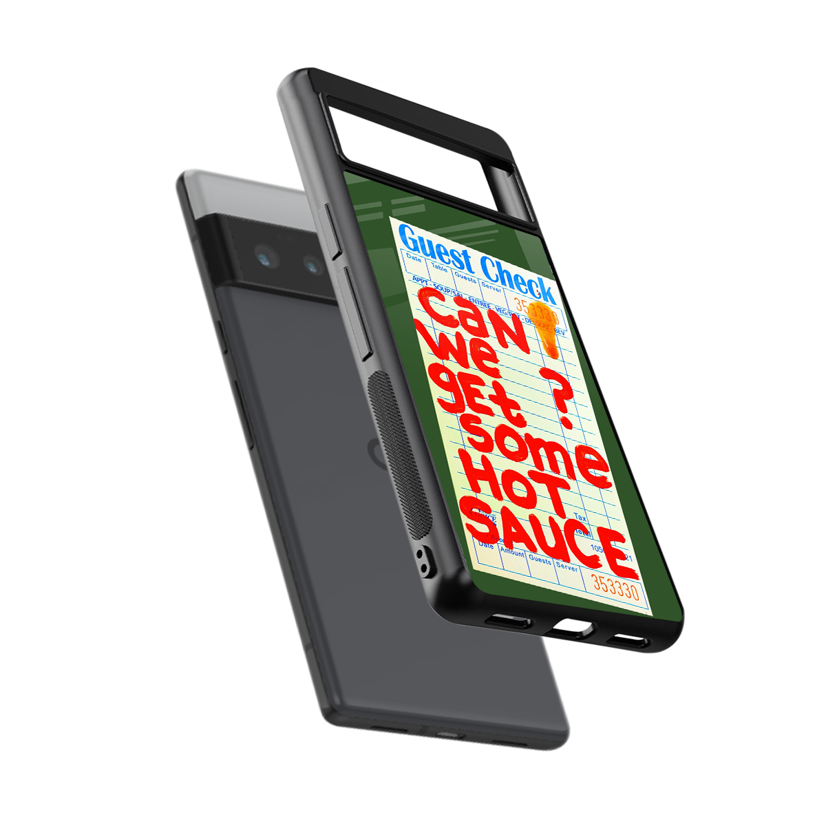 hot sauce back phone cover | glass case for google pixel 6 pro