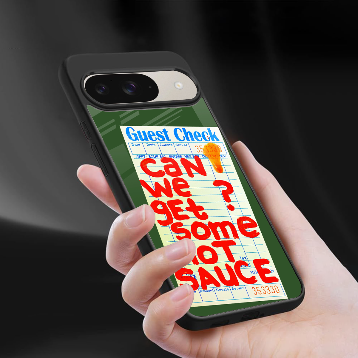 hot sauce back phone cover | glass case for google pixel 9