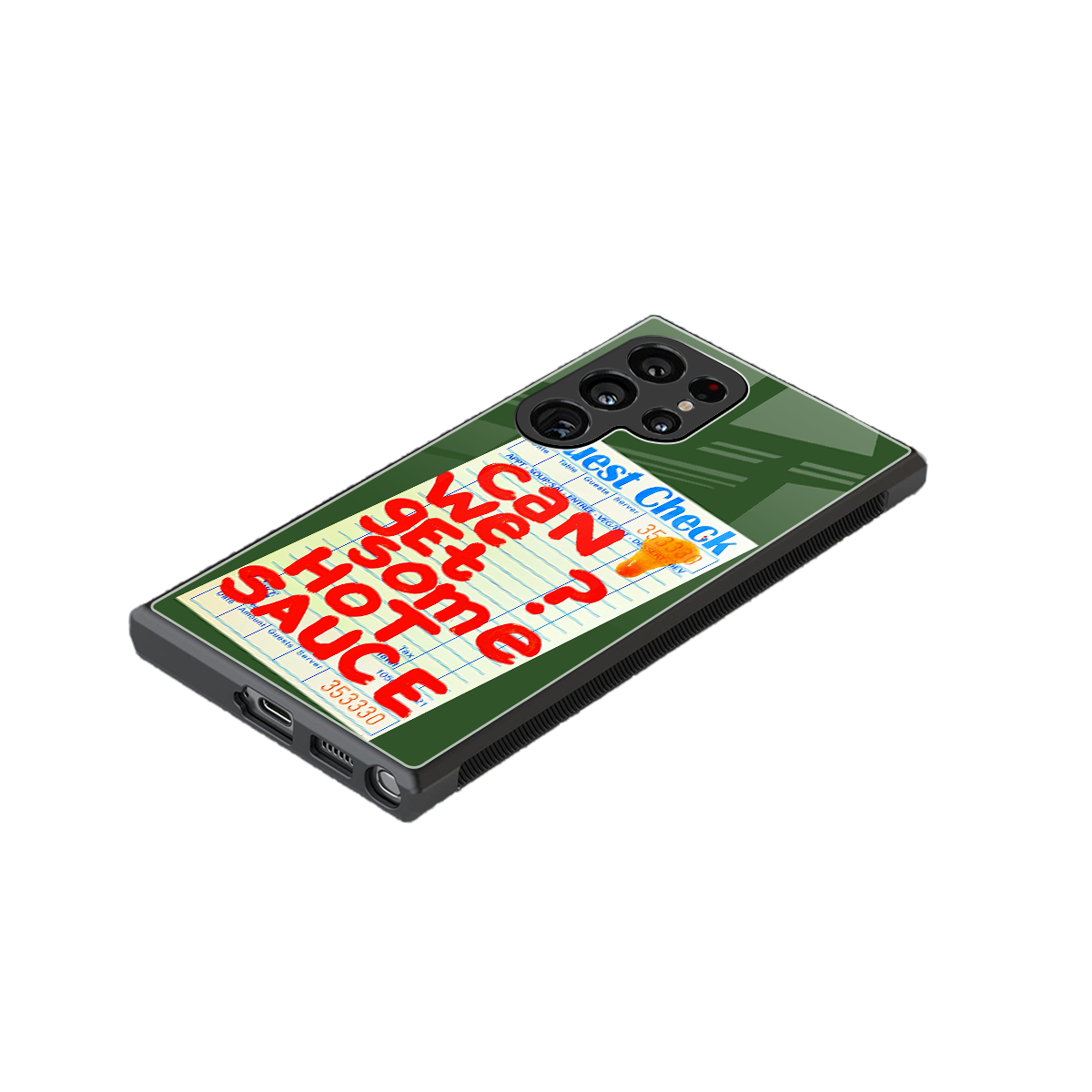hot sauce back phone cover | glass case for samsung galaxy s24 ultra