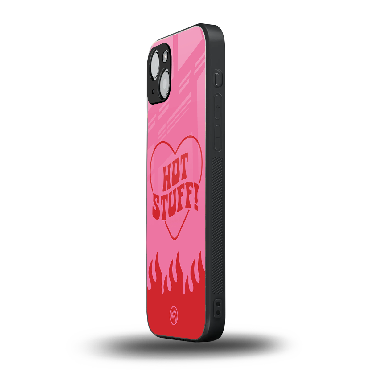 hot stuff back phone cover | glass case for iphone 15 plus
