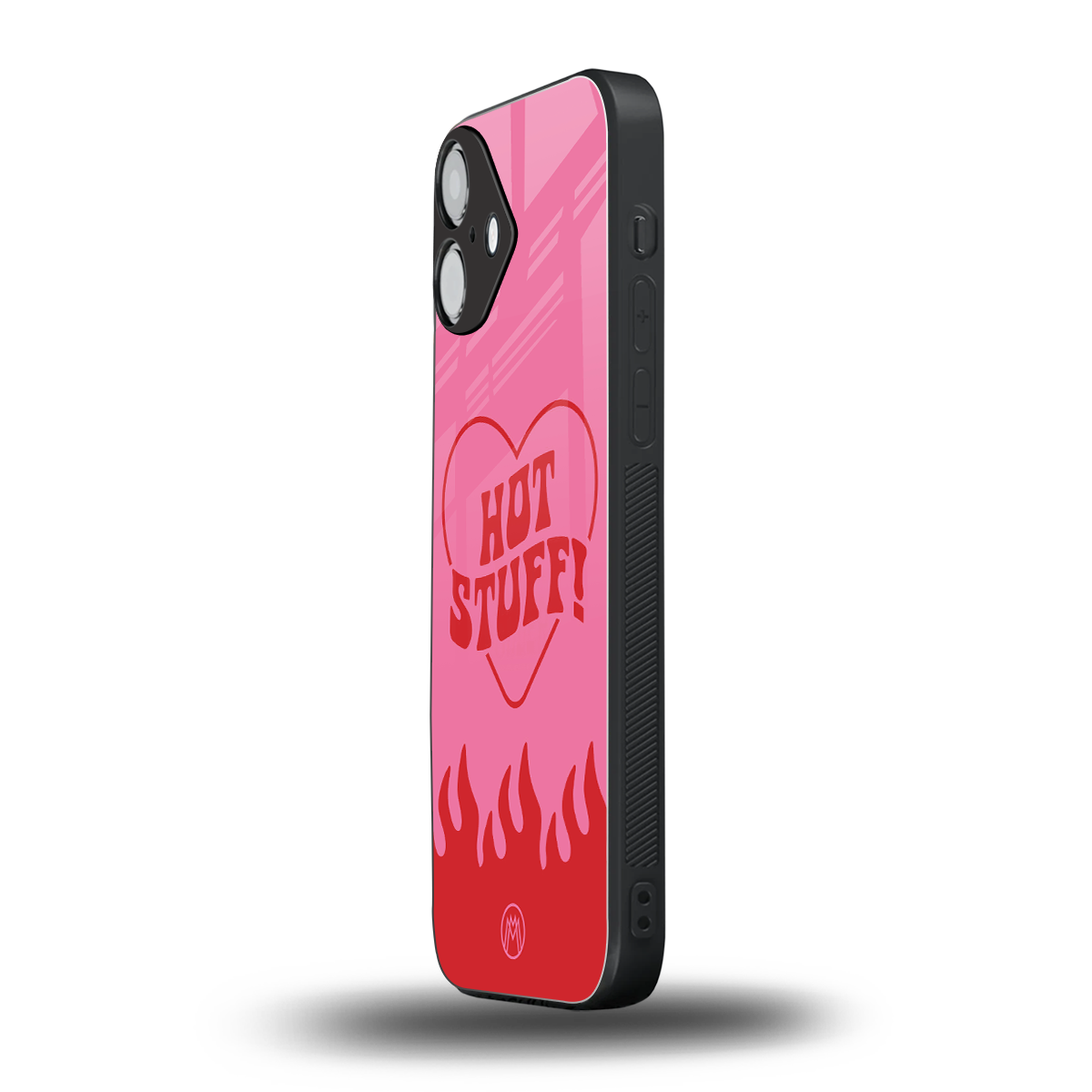 hot stuff back phone cover | glass case for iphone 16 plus