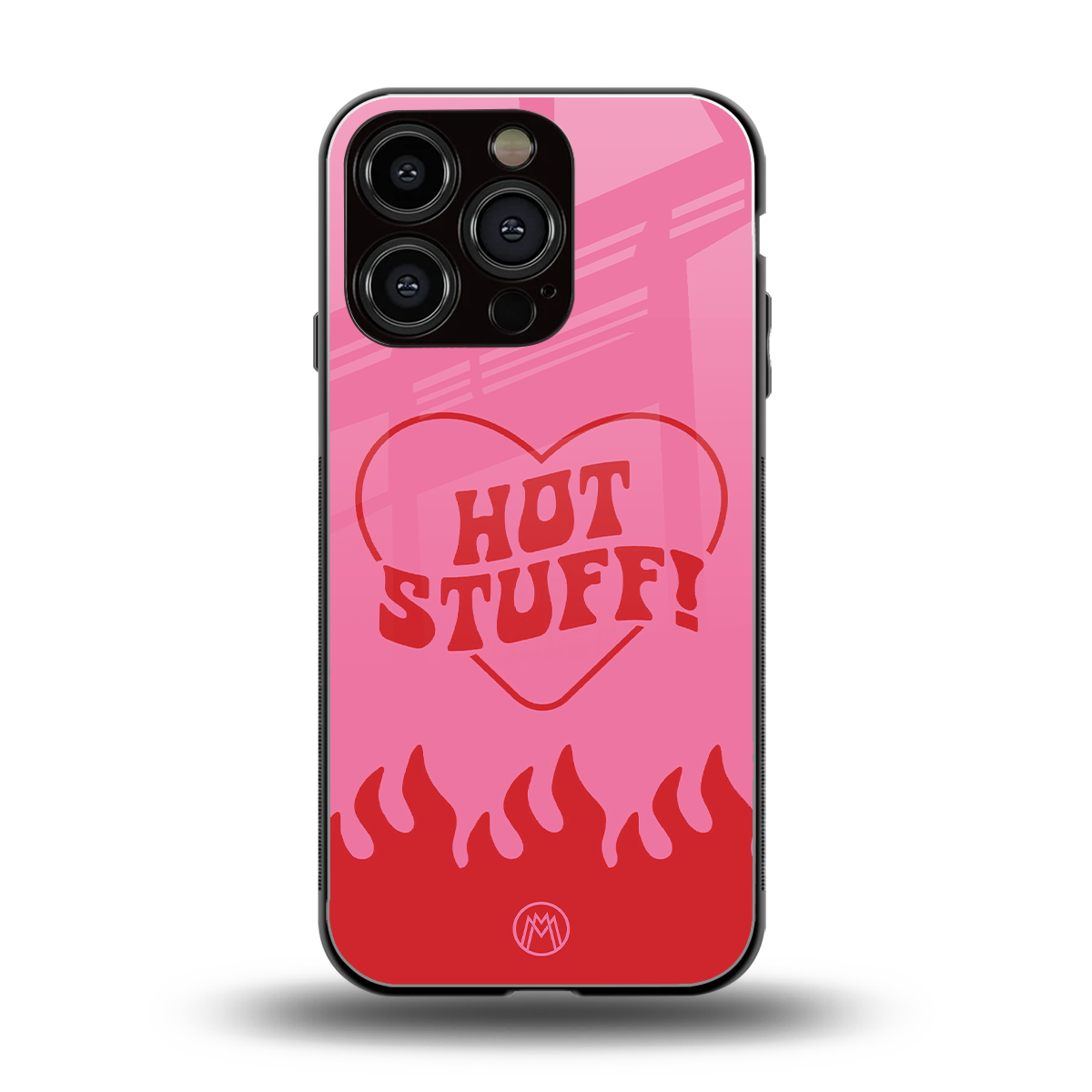 hot stuff back phone cover | glass case for iphone 16 pro