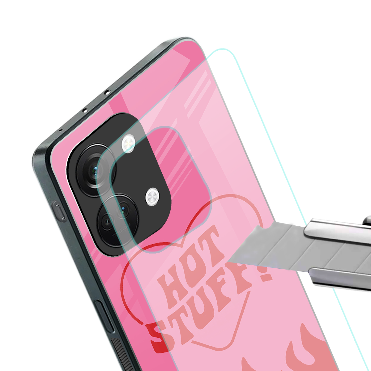 hot stuff back phone cover | glass case for oneplus nord 3