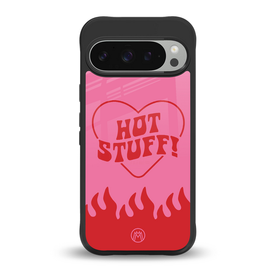 hot stuff back phone cover | glass case for google pixel 9 pro