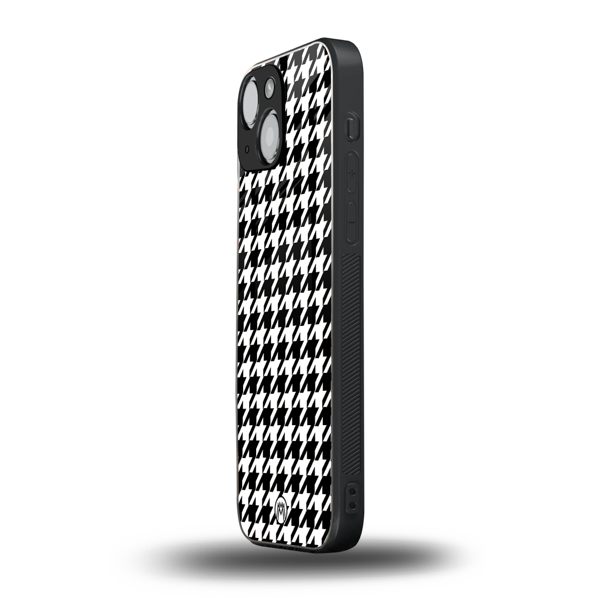 houndstooth classic back phone cover | glass case for iphone 13 mini