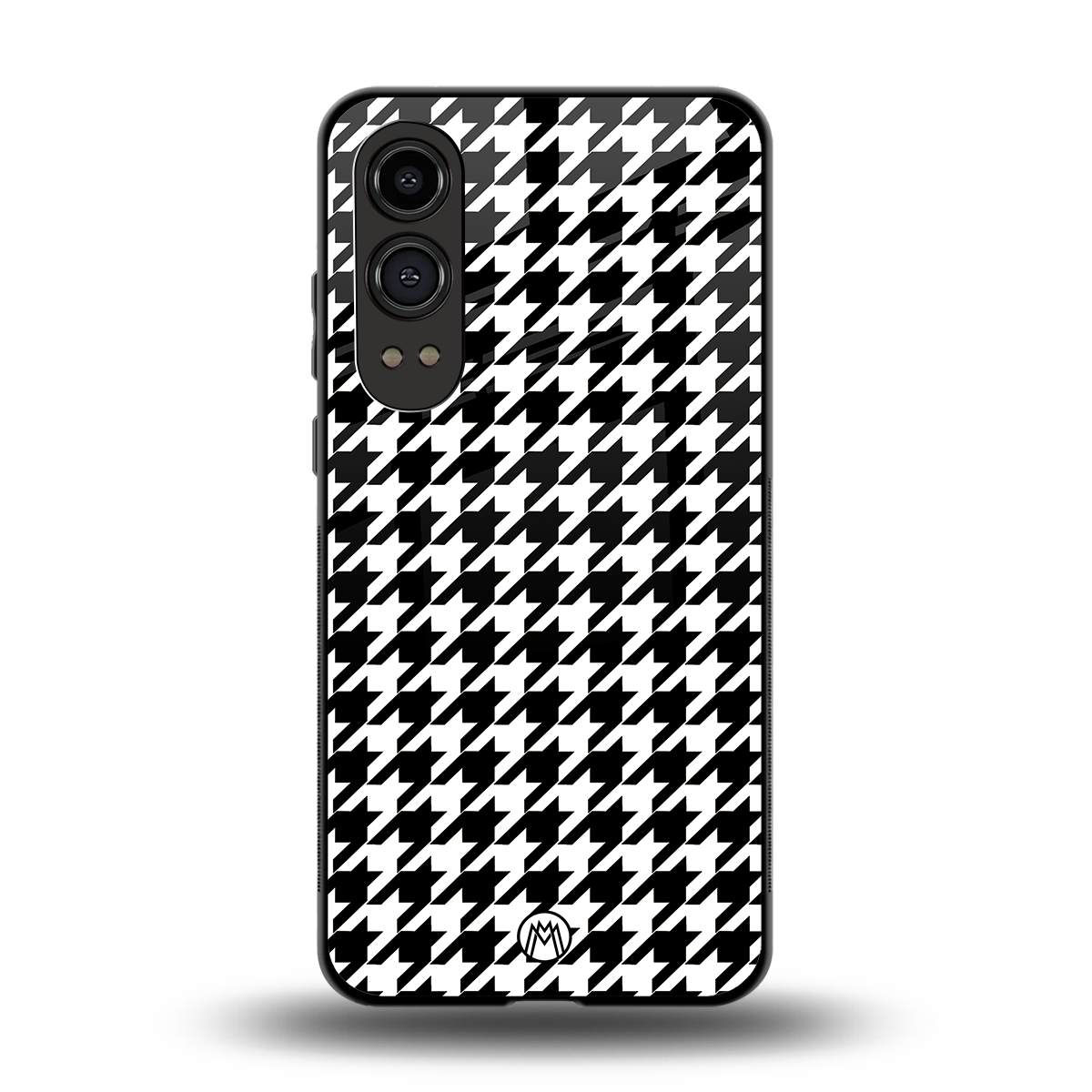 houndstooth classic back phone cover | glass case for oneplus nord ce 4 lite