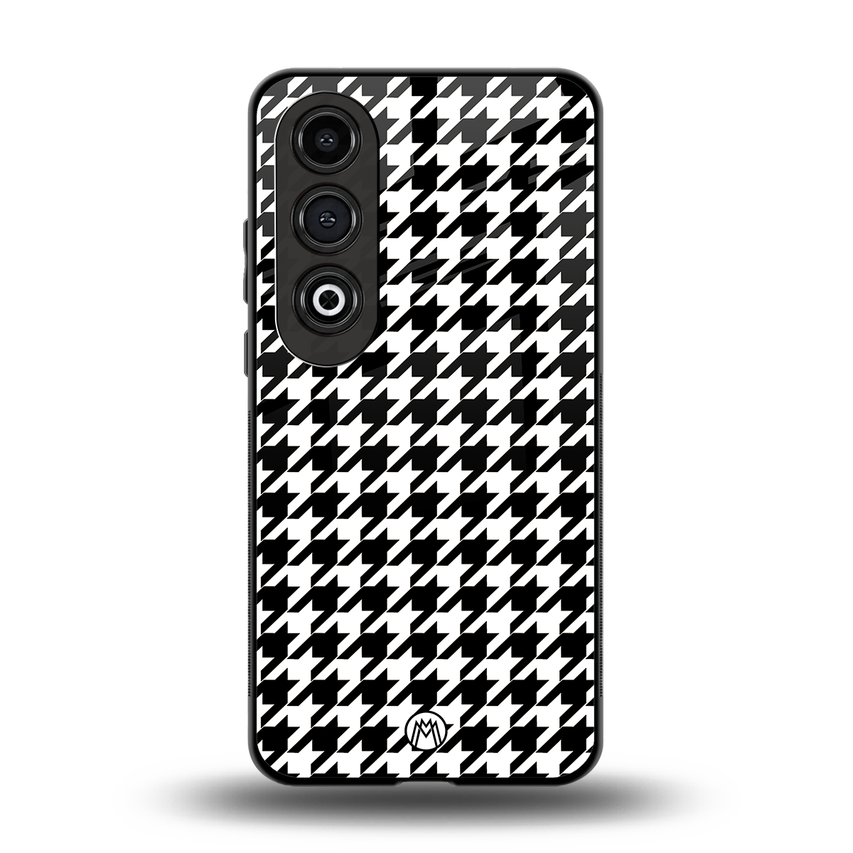 houndstooth classic back phone cover | glass case for oneplus nord ce 4
