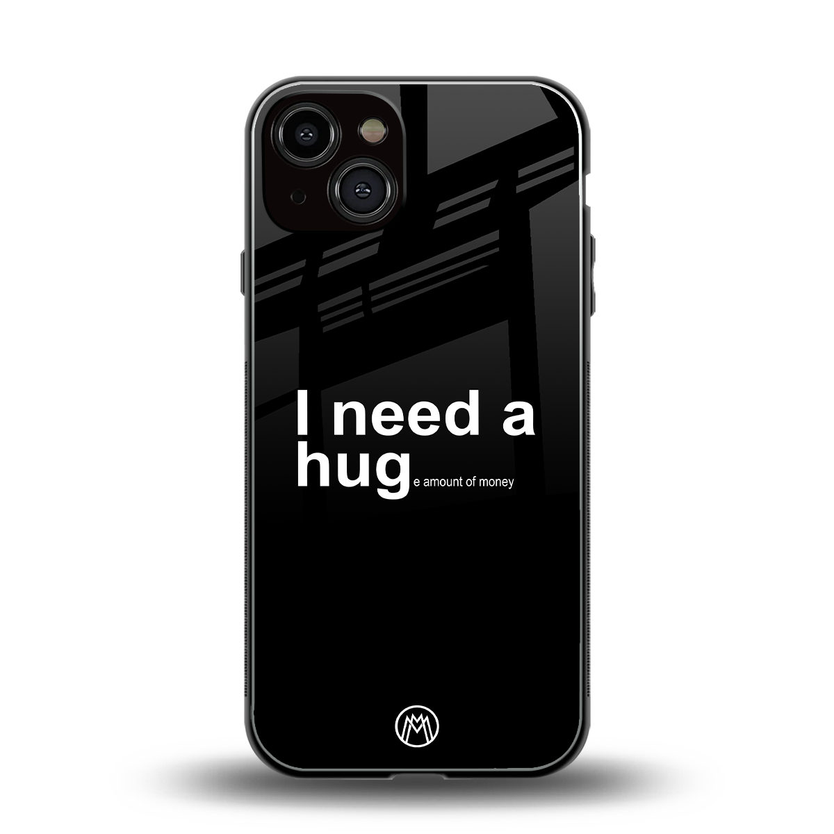 hug me black back phone cover | glass case for iphone 13