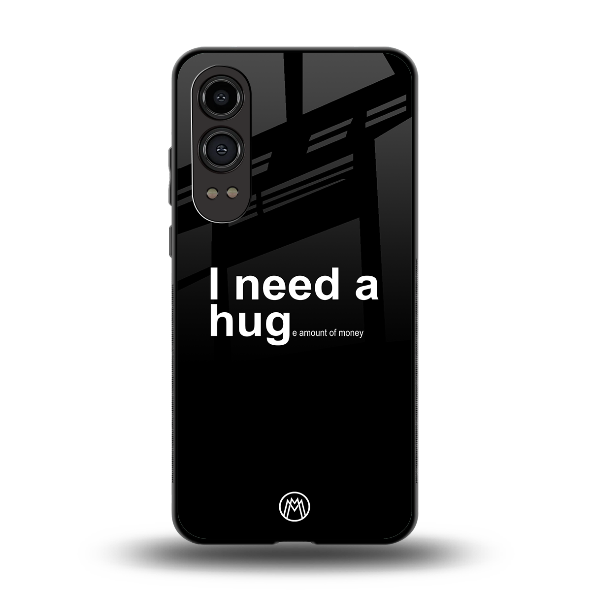 hug me black back phone cover | glass case for oneplus nord ce 4 lite