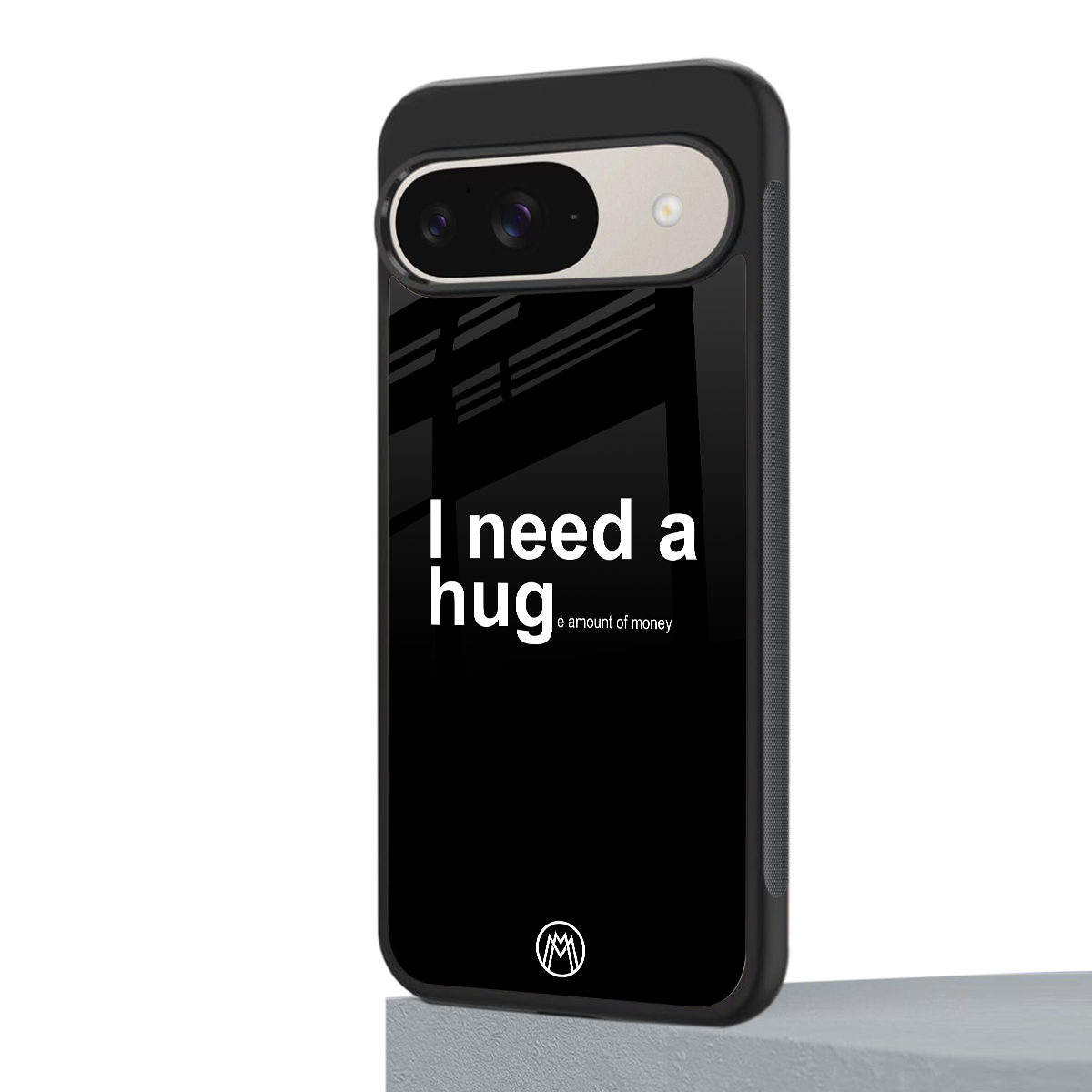 hug me black back phone cover | glass case for google pixel 9
