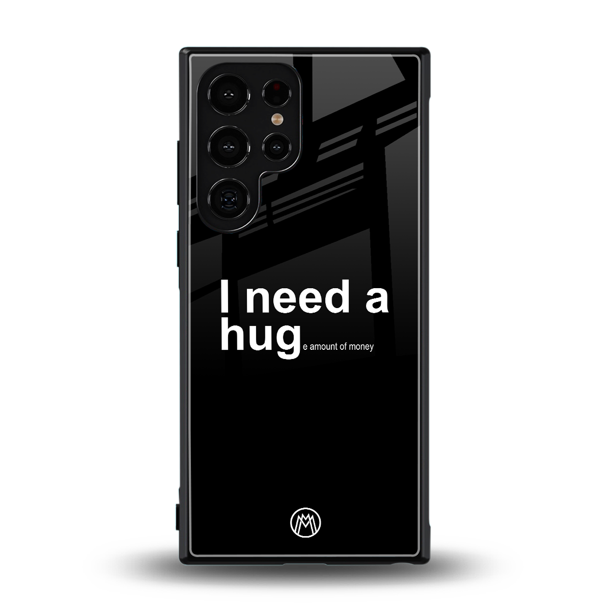 hug me black back phone cover | glass case for samsung galaxy s24 ultra