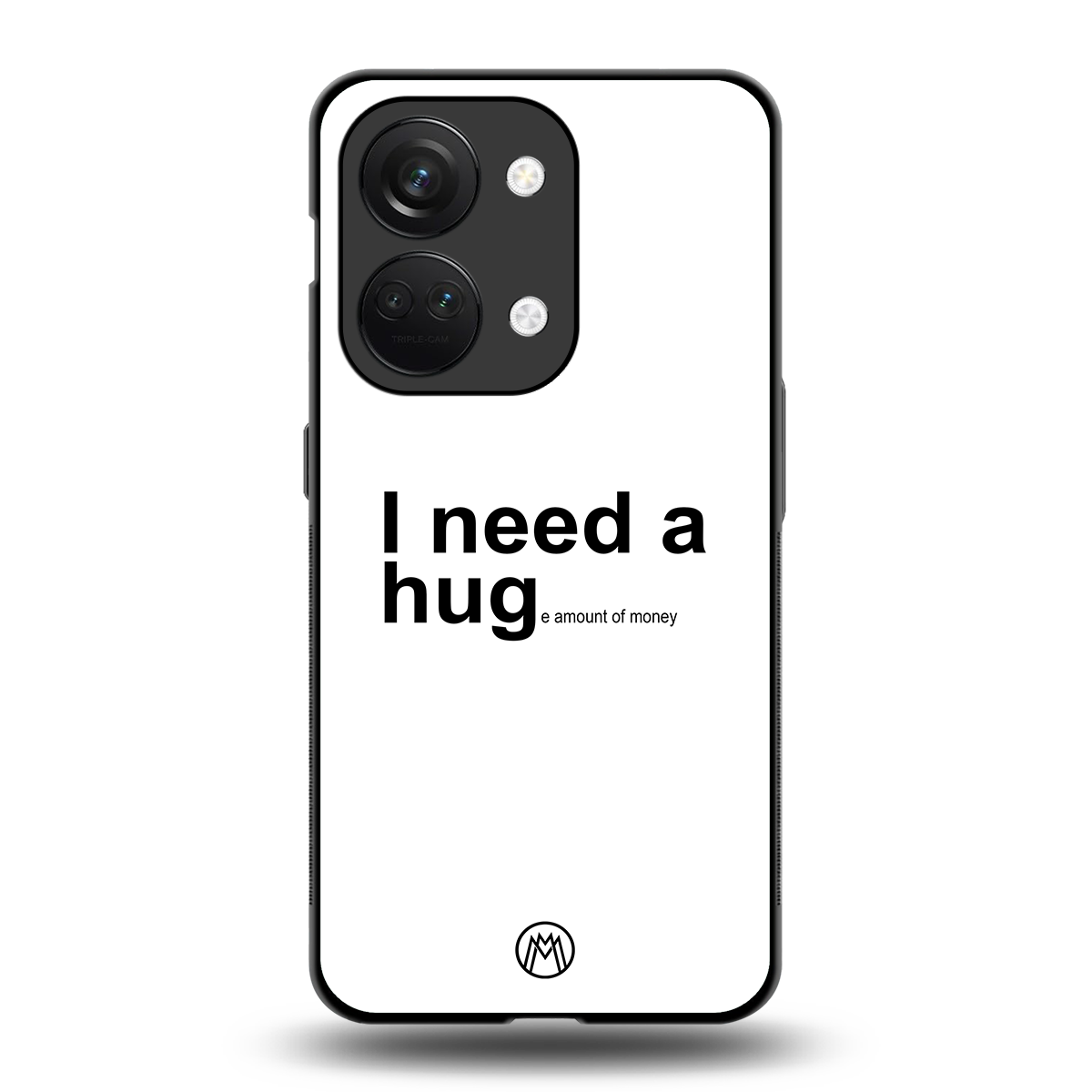 hug me white back phone cover | glass case for oneplus nord 3