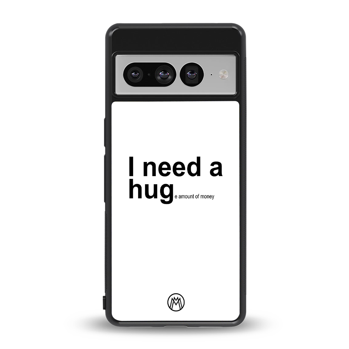 hug me white back phone cover | glass case for google pixel 7 pro