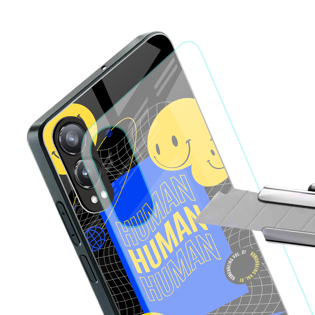 human being back phone cover | glass case for oneplus nord ce 4 lite