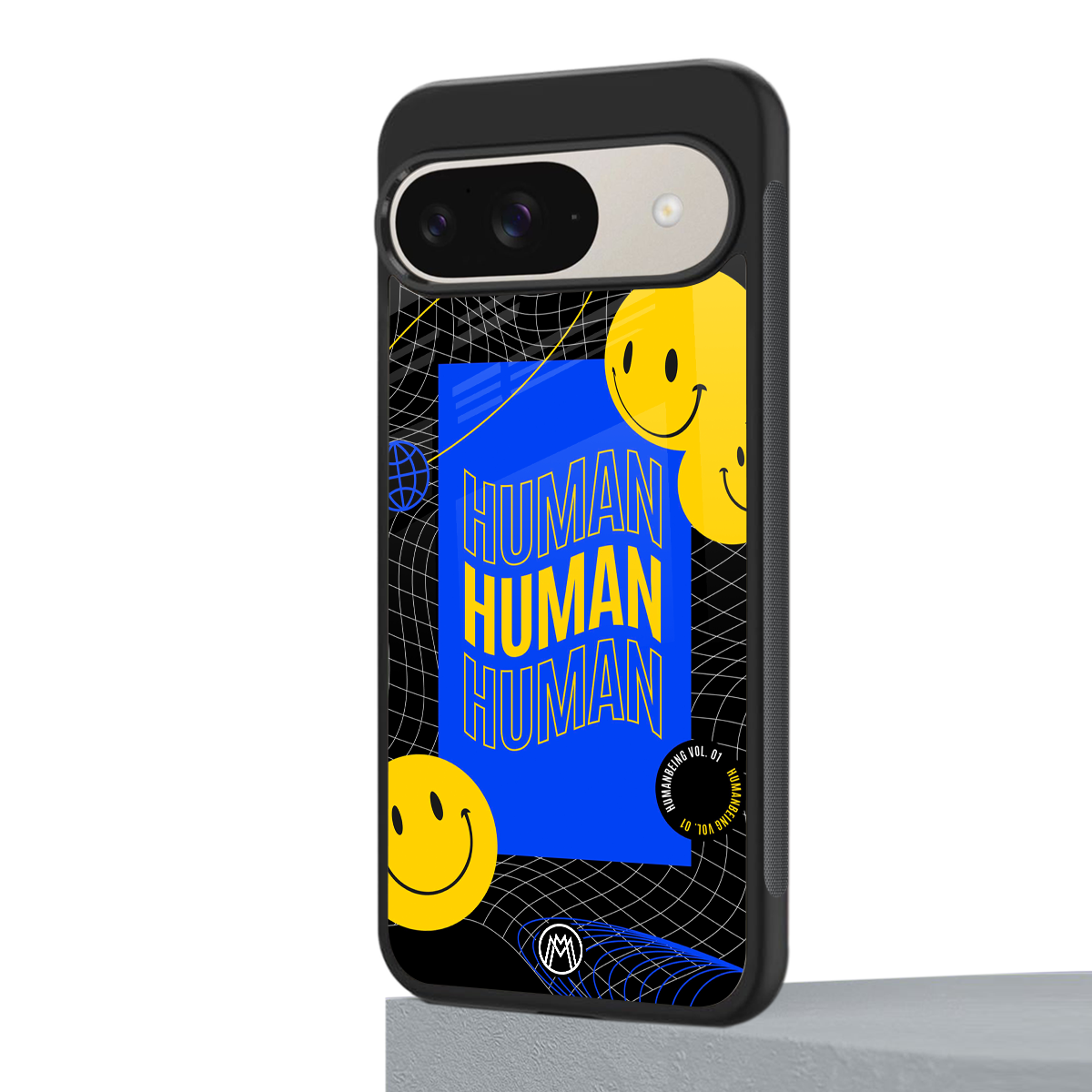 human being back phone cover | glass case for google pixel 9