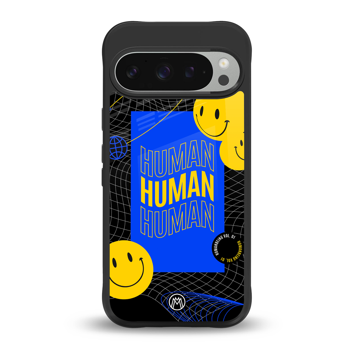 human being back phone cover | glass case for google pixel 9 pro