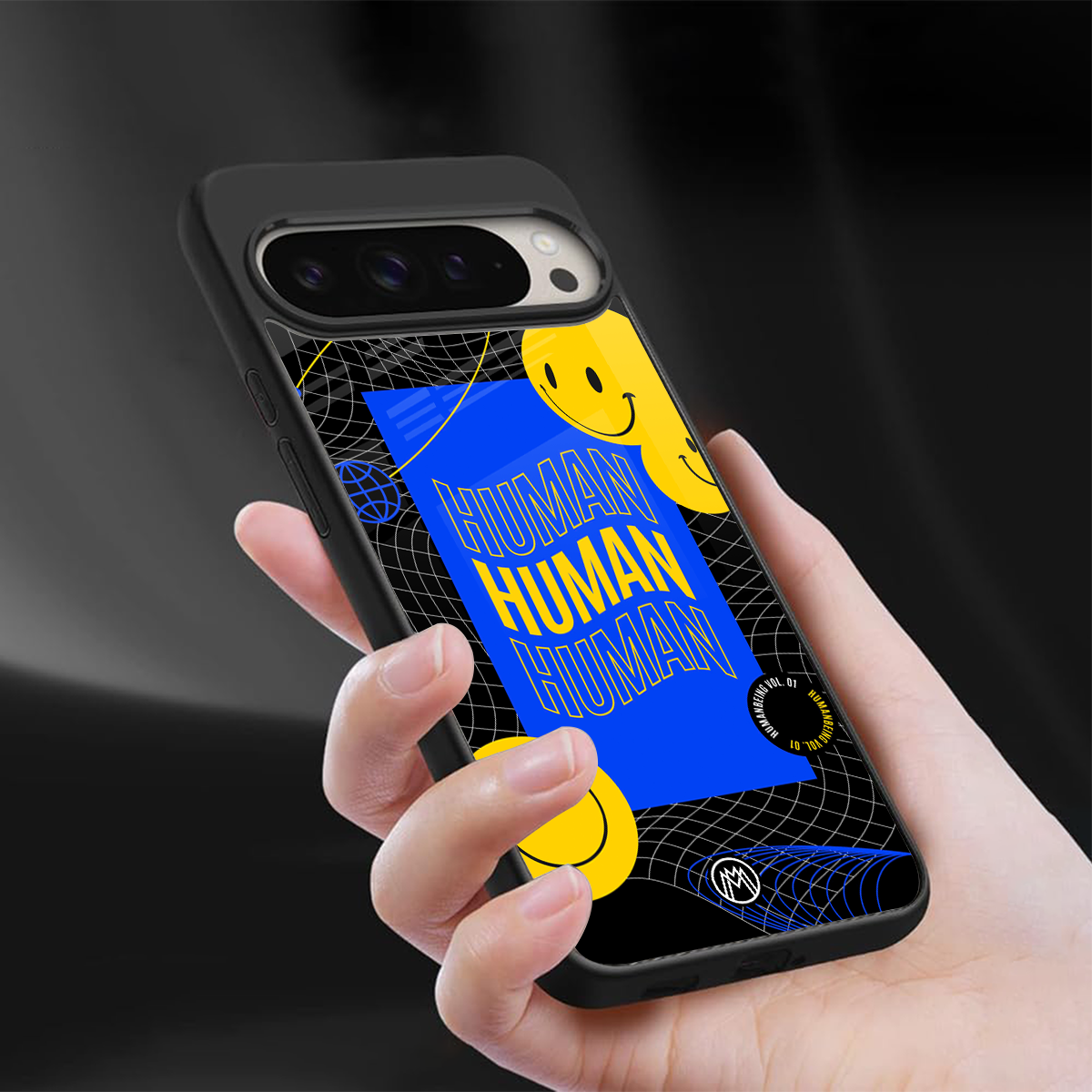 human being back phone cover | glass case for google pixel 9 pro