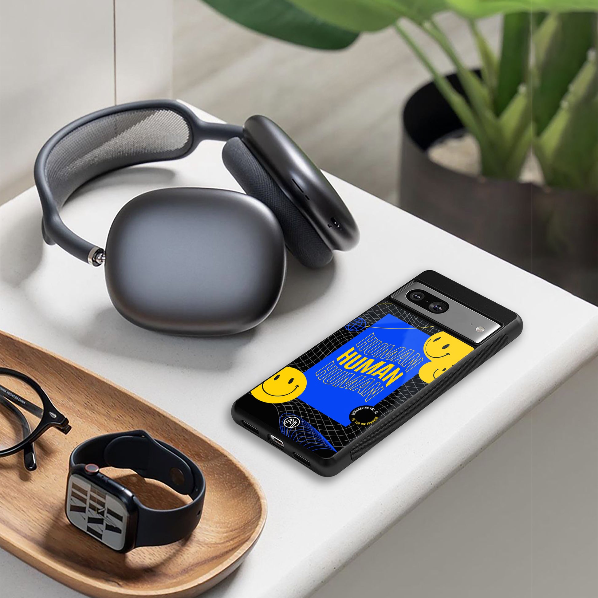 human being back phone cover | glass case for google pixel 9 pro