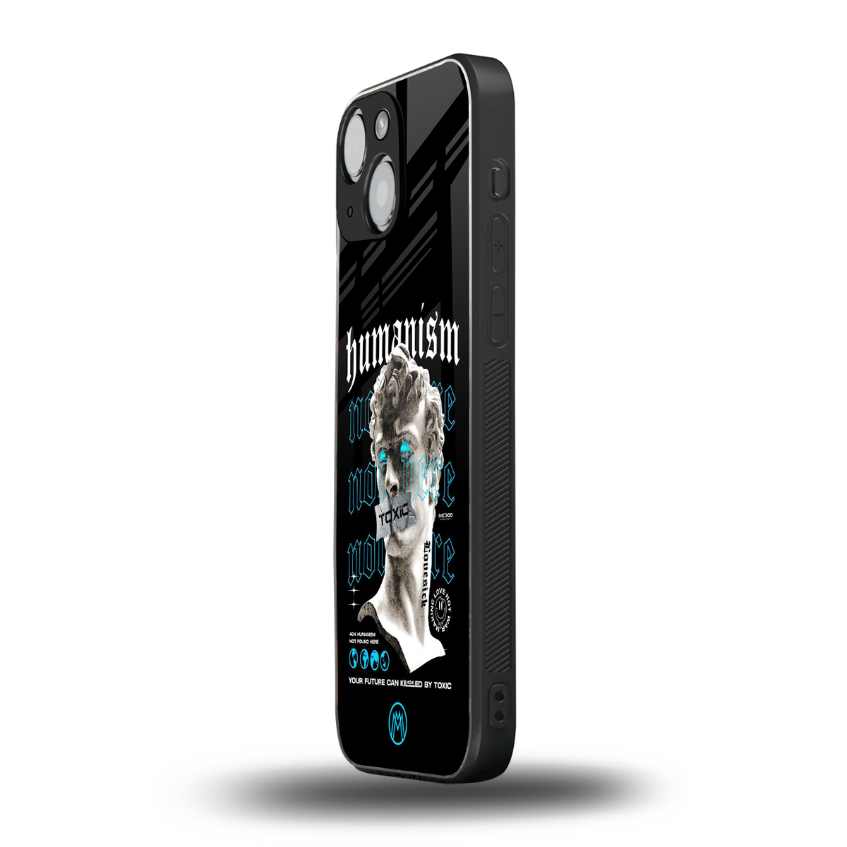 humanism not here back phone cover | glass case for iphone 13 mini