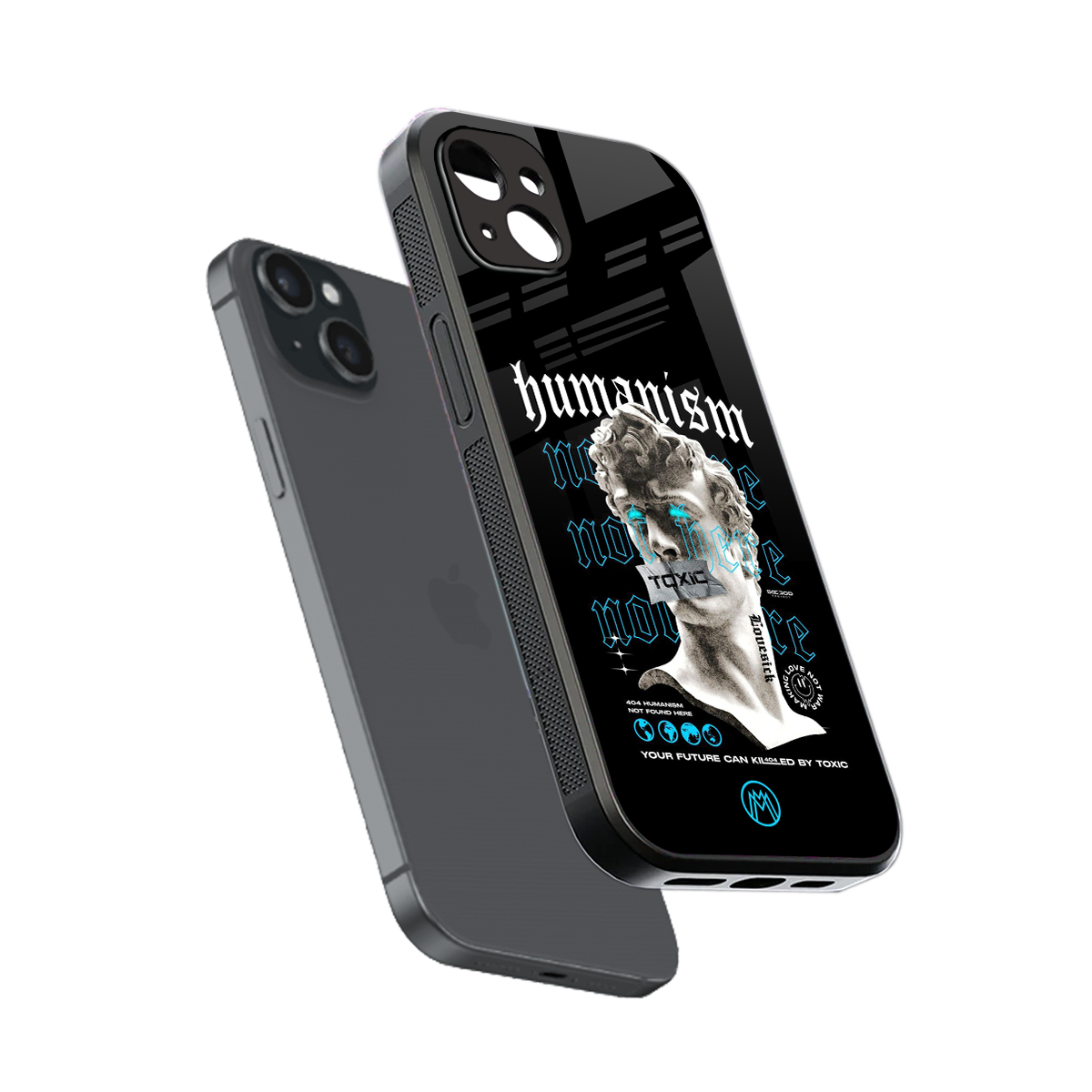 humanism not here back phone cover | glass case for iphone 14 plus