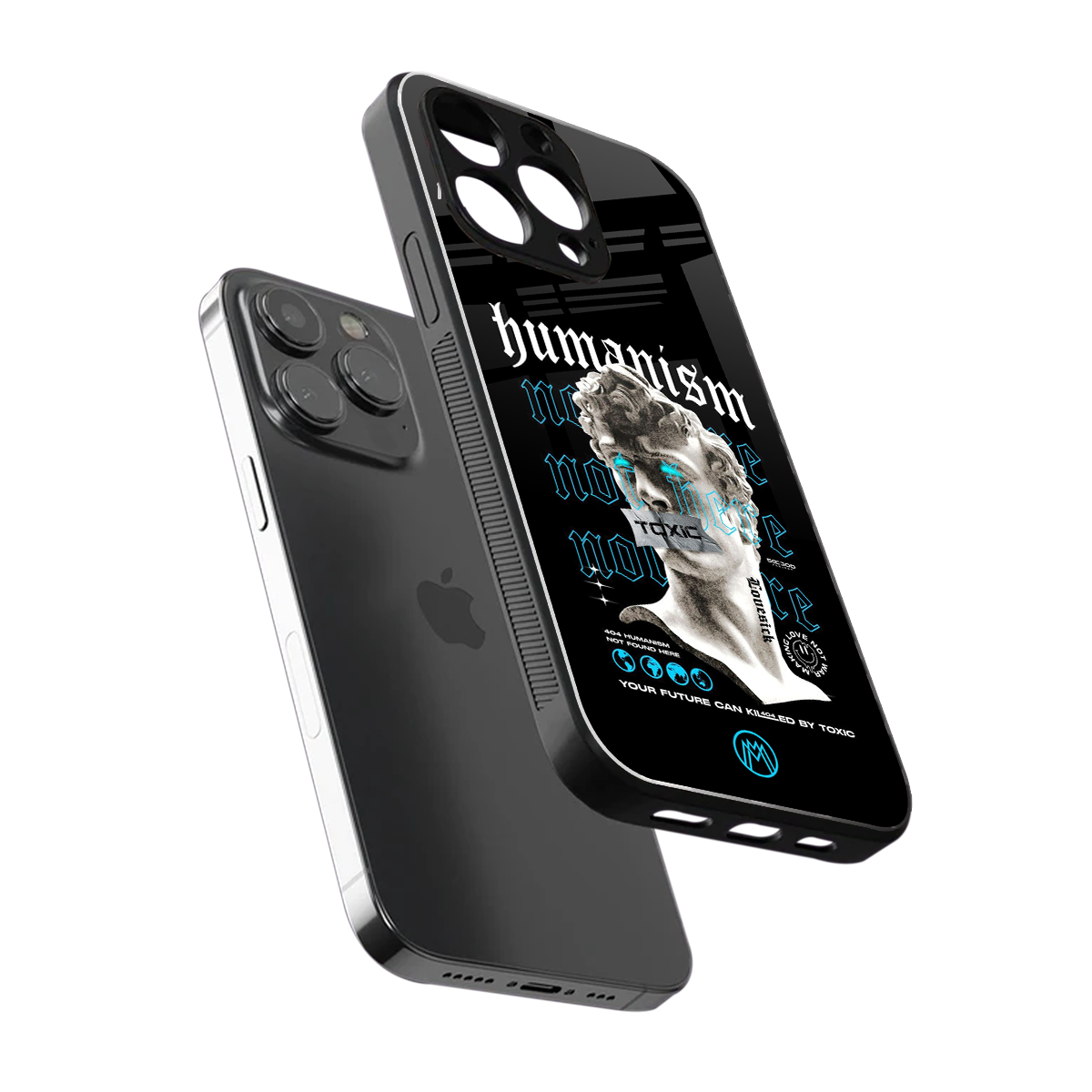 humanism not here back phone cover | glass case for iphone 15 pro max