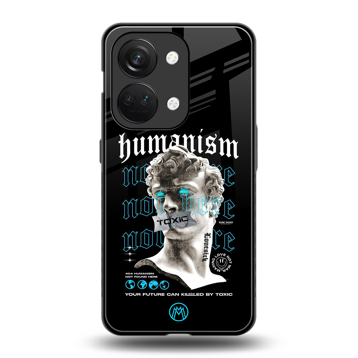 humanism not here back phone cover | glass case for oneplus nord 3