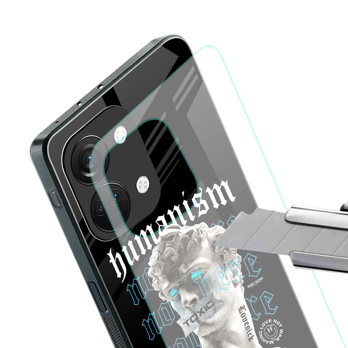 humanism not here back phone cover | glass case for oneplus nord 3