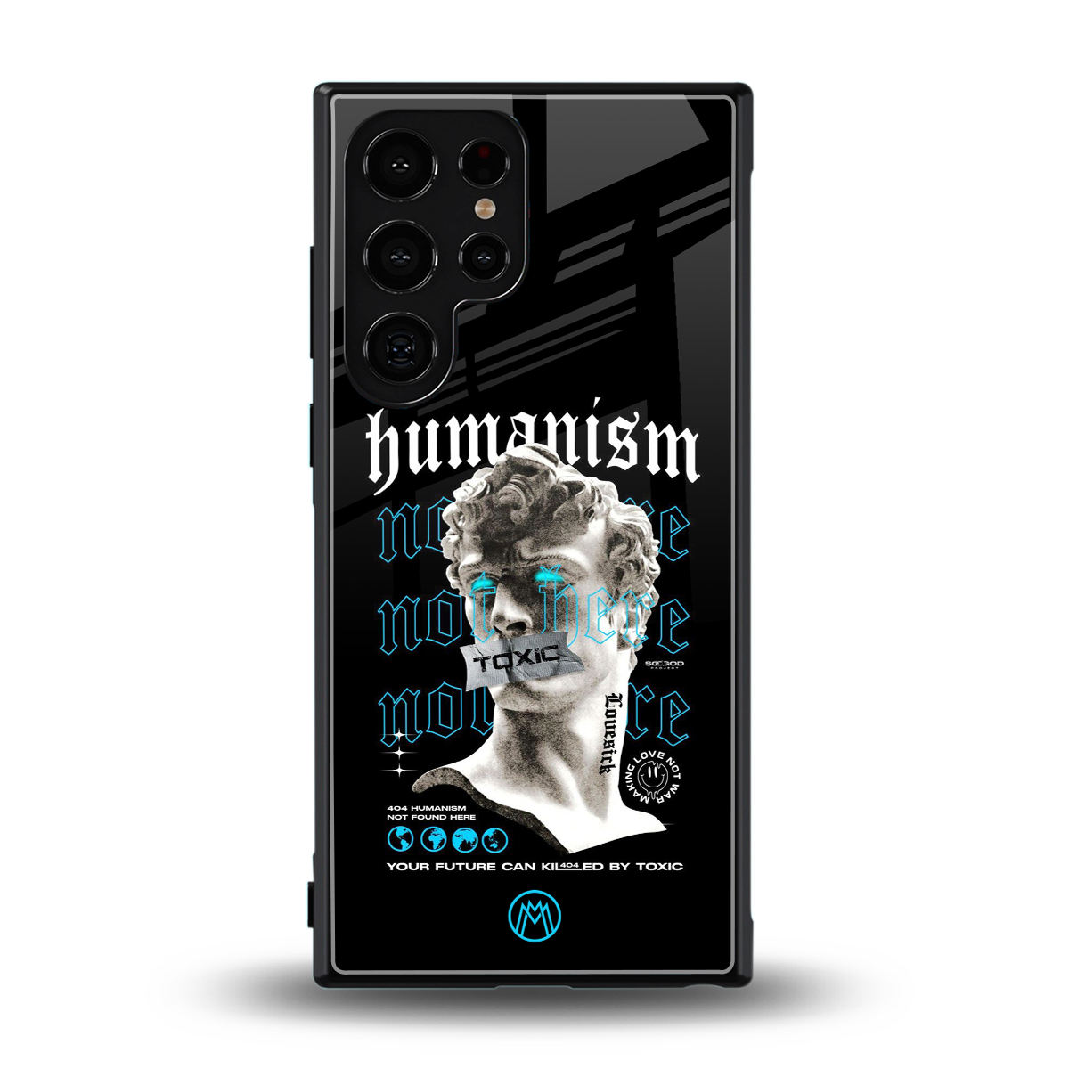 humanism not here back phone cover | glass case for samsung galaxy s23 ultra