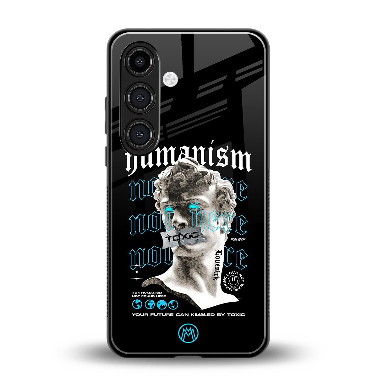 humanism not here back phone cover | glass case for samsung galaxy s24 fe
