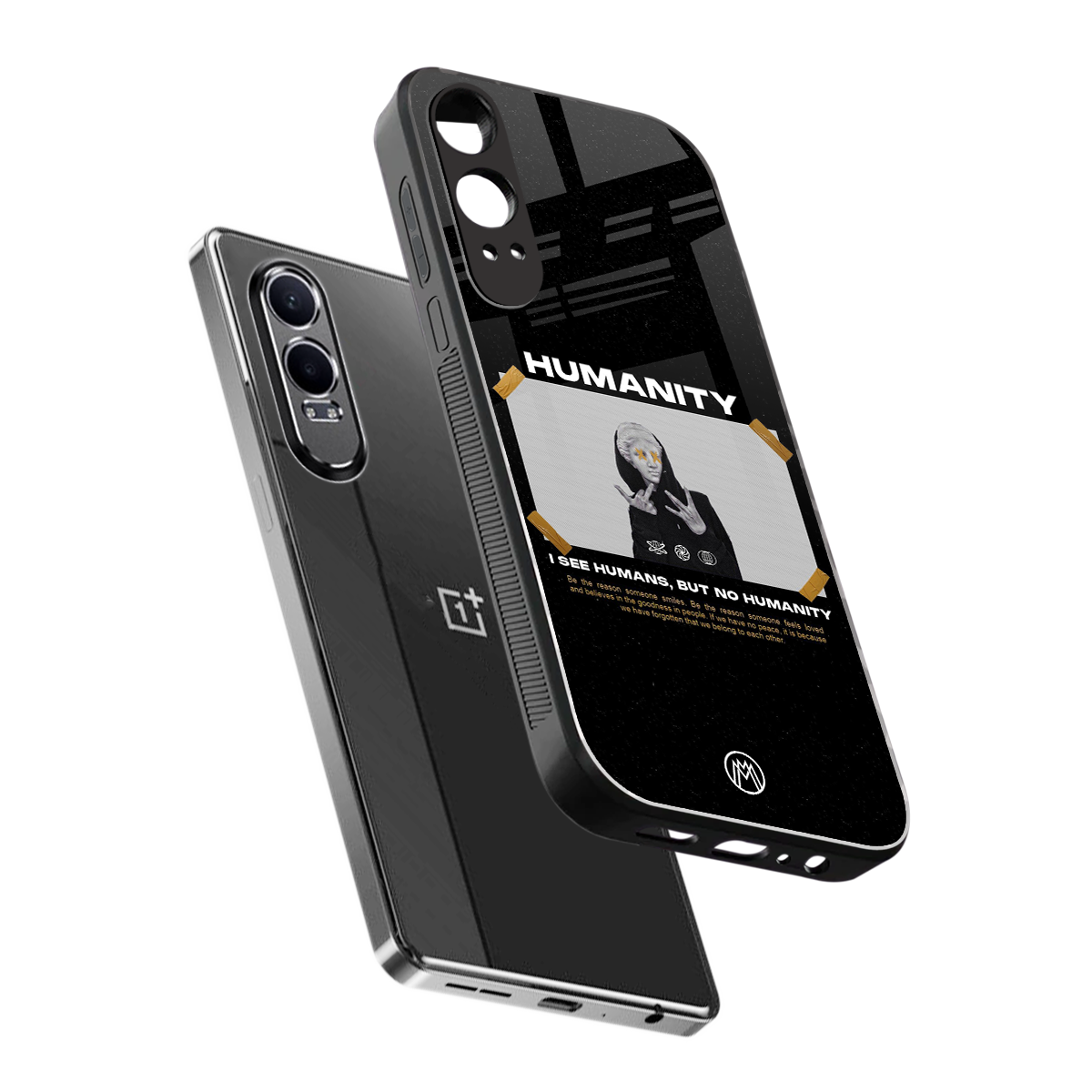 humans but no humanity back phone cover | glass case for oneplus nord ce 4 lite