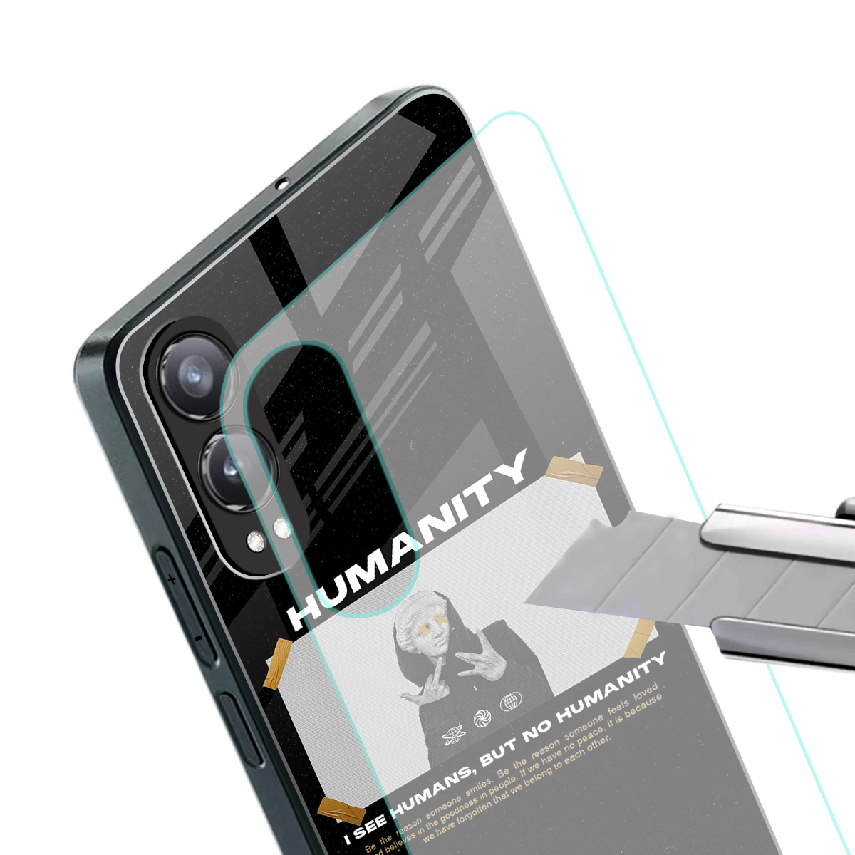 humans but no humanity back phone cover | glass case for oneplus nord ce 4 lite