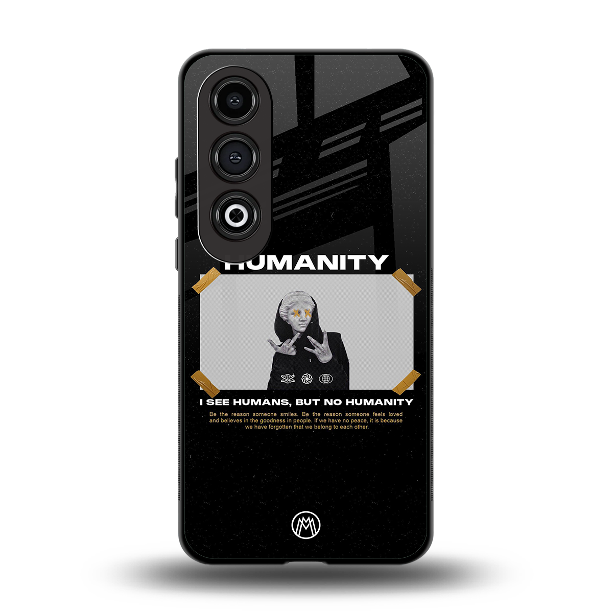 humans but no humanity back phone cover | glass case for oneplus nord ce 4